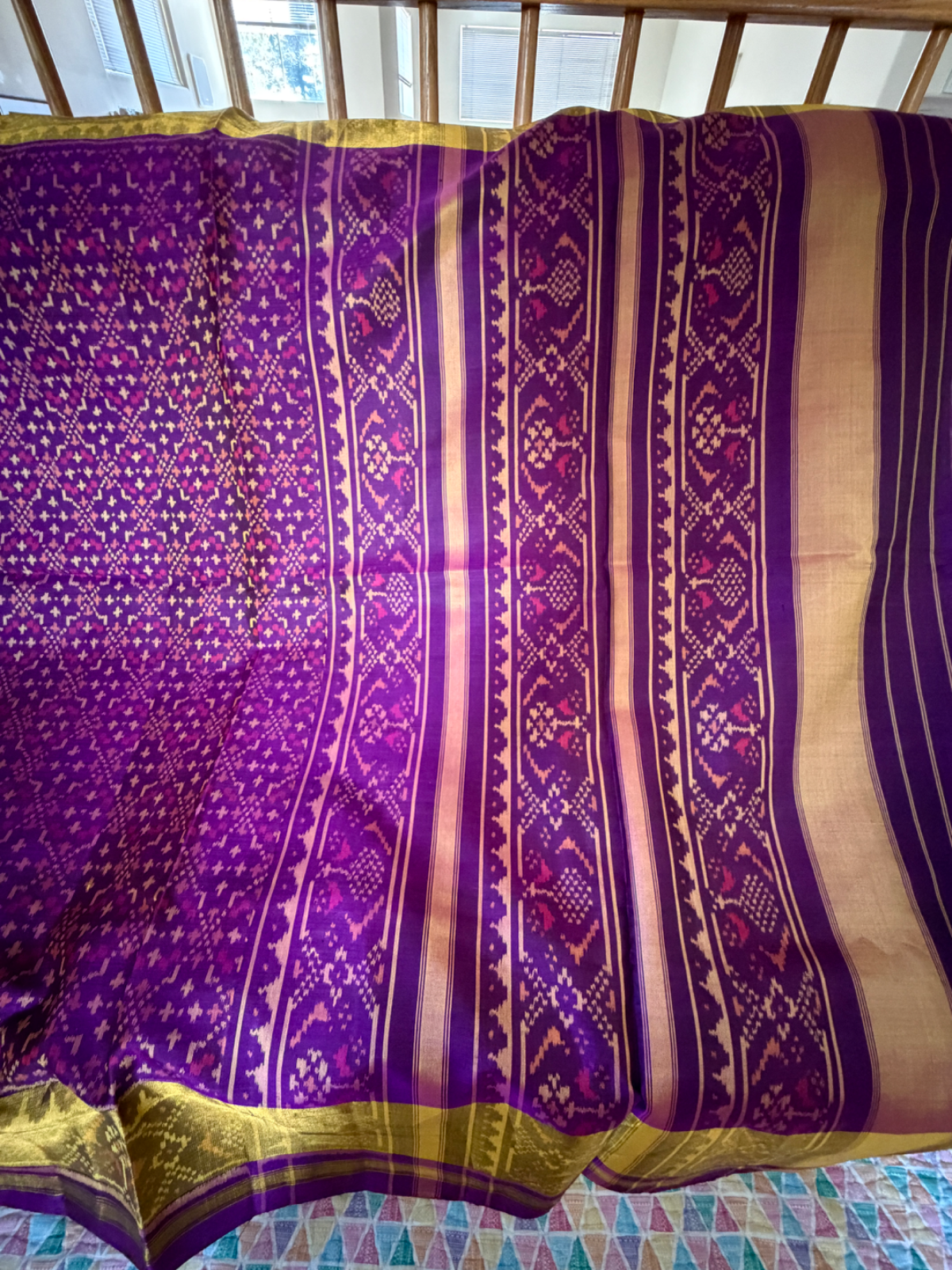 Rajkoti single-ikat Patola silk saree