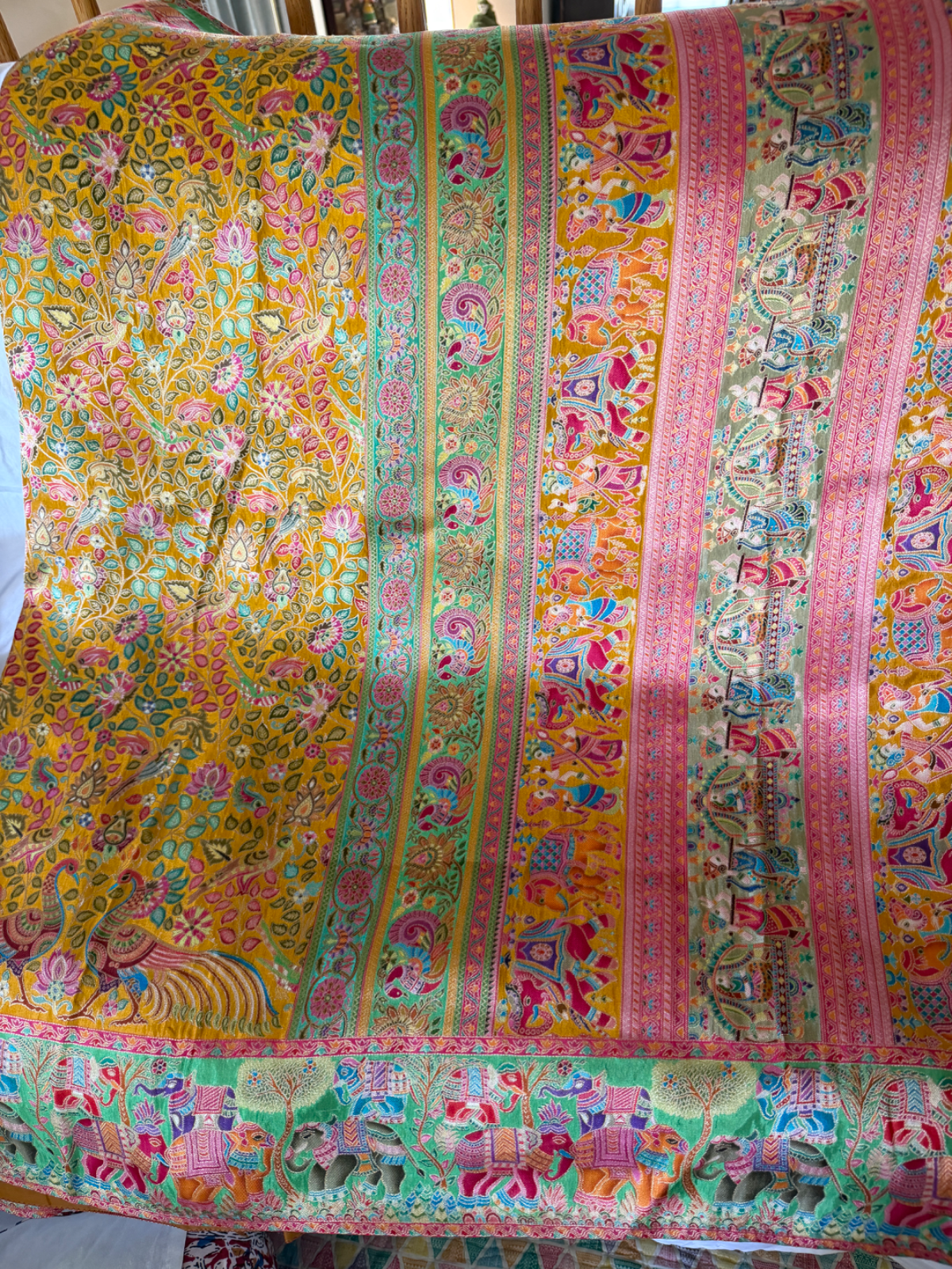 Kashmiri Kani work saree
