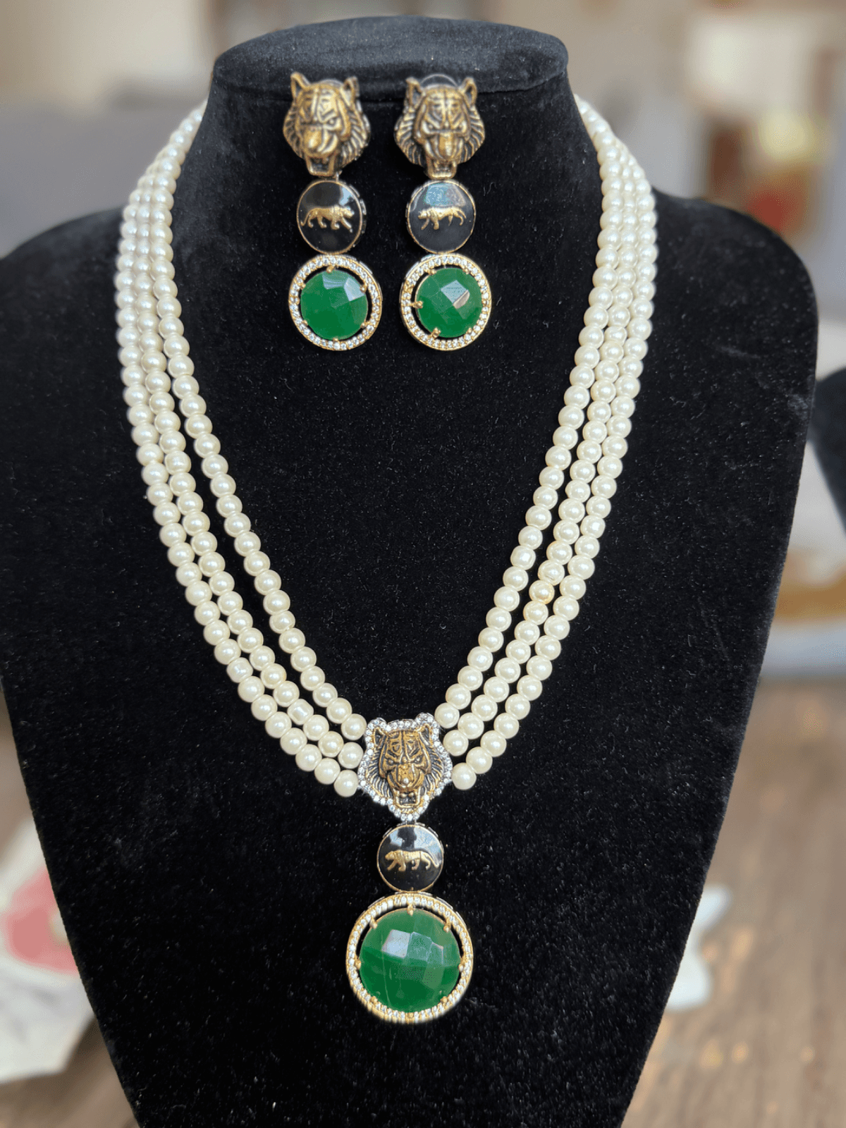 Sabya sachi inspired multi-strand pearl necklace set