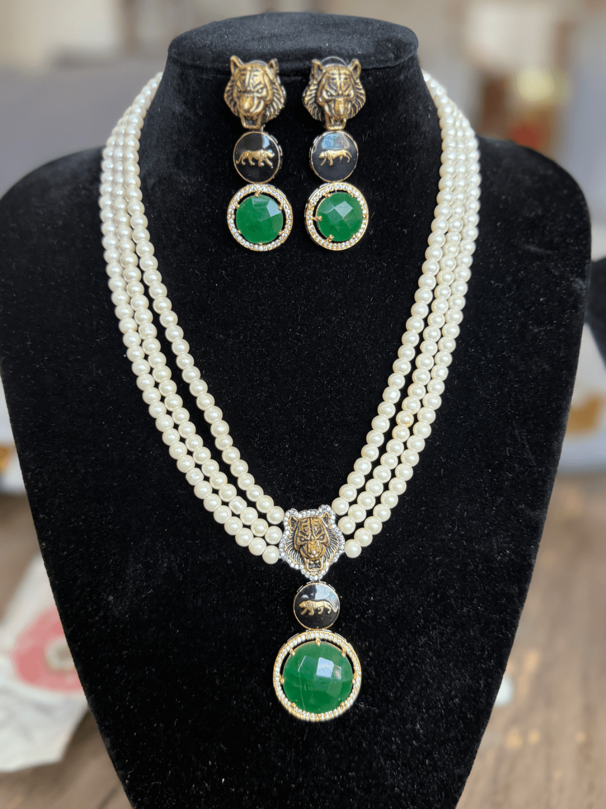 Sabya sachi inspired multi-strand pearl necklace set