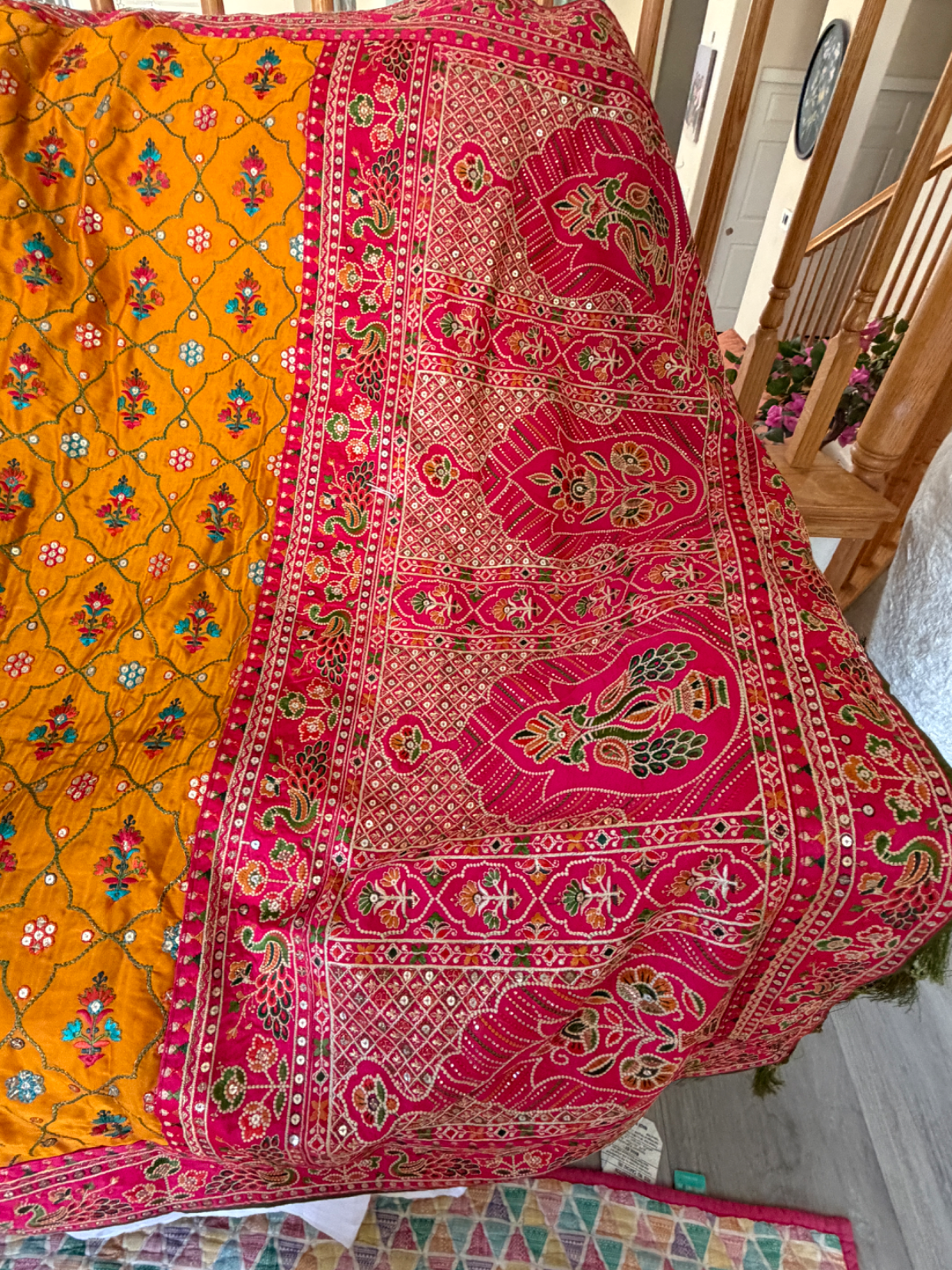 Soft Satin silk with Intricate Rich Embroidery